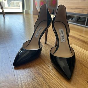 Jimmy Choo Liz Black Patent Leather Heels